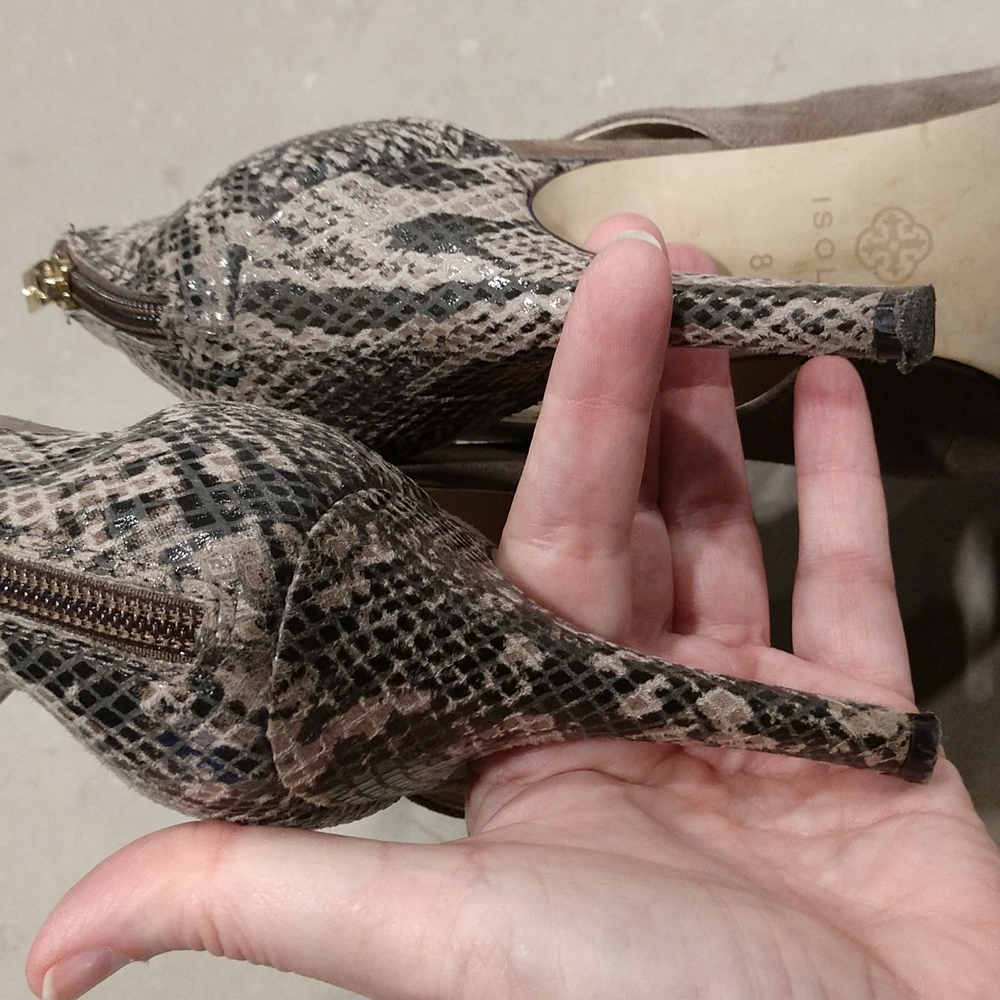 Isola Lace Up Peep Toe Heels Size 8 - Picture 8 of 9